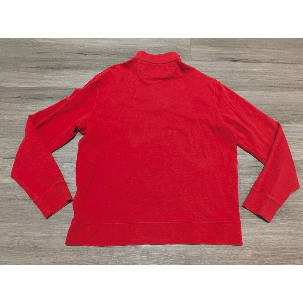 Polo Ralph‎ Lauren Men's Red Quarter Zip Pullover Sweater Size Large